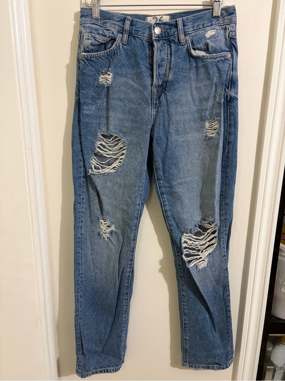 We The Free Distressed Light Blue Boyfriend Jeans